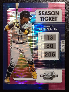 2022 Panini Chronicles Contenders Optic Pink Pulsar Prizm #24 Ronald Acuna Jr.