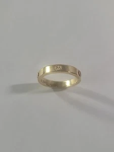HSN 10k Resin Filled Milor Italy 4MM Band Ring w/Accents Size 7 - Picture 1 of 4