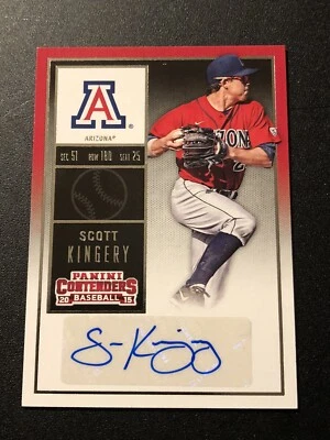 2015 Panini Contenders College Ticket Scott Kingery (Fielding) #20 AUTO - Image 1 of 2