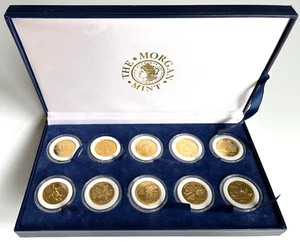 TEN (10) STATEHOOD US QUARTER DOLLAR 24kt. GOLD PLATED COINS EDITION 1999 - 2000 - Picture 1 of 4