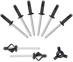 Surtido de remaches triplegables de 3/16" X 5/8" - 60 piezas, riv pop explosivo triple negro - Imagen 1 de 12