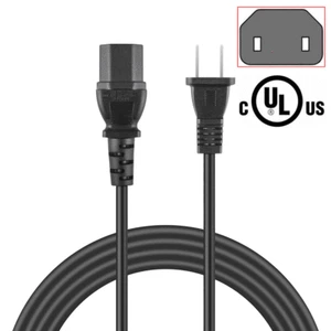 UL 2-Prong AC Power Cord for Polk DSW PRO 440 550 660 MicroPRO 1000 Subwoofers - Picture 1 of 4