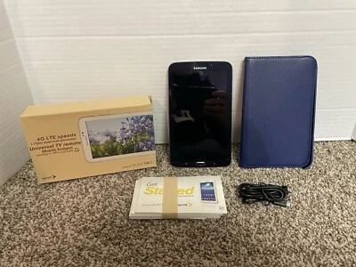 Samsung Galaxy Tab 3 Bundle Sprint Only Black w/ Protective Case - WORKS! - Image 1 of 4