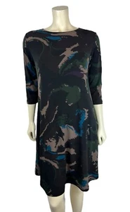 NEW Sympli Trapeze Print Short Dress Size 8 Fit Flare Pockets 3/4 Sleeve Jersey - Picture 1 of 12