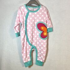 Babaluno Baby One Piece Outfit Sleeper 6-9 M butterflies spring snaps pink NWT