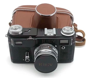 Sowjetisches Arsenal Contax Kopie KIEV 4A SCHWARZ 35 mm RF Kamera mit Jupiter-8M Objektiv - Bild 1 von 4