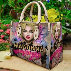 Personalized Madonna Leather Handbag & Wallet, Madonna Fan Gift Shoulder Bag - Picture 1 of 2