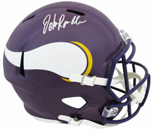 John Randle Signed Vikings Throwback Riddell Full Size Speed Rep Helmet - SS COA