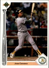 1991 (ATHLETICS) Upper Deck Silver Sluggers #SS4 Jose Canseco