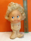 vintage SWEET YOUNG BOY WHITE HAIR doctor red cross DRESS rubber toy doll 8"