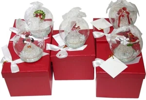 Kringle Express Set of 5 Illuminated Glass Ornaments New FREE SHIP-1000 AVAILBLE - Picture 1 of 3
