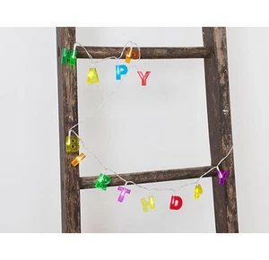 Kikkerland LT01 HAPPY BIRTHDAY STRING Fairy LIGHTS Battery Operated 4 feet long - Picture 1 of 2