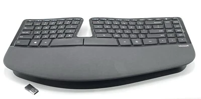 Microsoft Sculpt Ergonomic Desktop Wireless Keyboard and Dongle (No Number Pad) - Image 1 of 3
