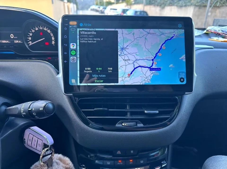 Autoradio Android 10 Pollici per Peugeot 208 2008 (2012–2018) GPS WiFi 2 DIN - Immagine 1 di 4