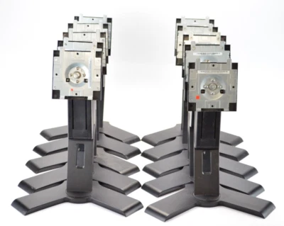 Lot of 10 Dell Monitor Y Stand Tilt Swivel Rotate Black 1907FP 1908FP 1707F 1708 - Image 1 of 4