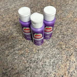 Apple Barrel Matte Acrylic Neon Purple Paint 2 oz. 3 Bottles - Picture 1 of 3
