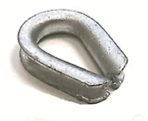 25 Hot Dip Galvanized Wire Rope Thimbles, Heavy Duty, 3/8" - Picture 1 of 1