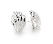 Tiffany & Co. 925 Sterling Silver Shell Earrings made in Italy - vintage