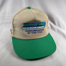 Wingfoot Conveyor Belting Hat Mens Adj Brown Snapback Cap Goodyear USA Made VTG