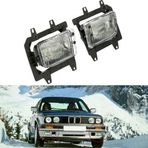 For BMW E30 325i 85-93 3-Series 2/4 DR Front Bumper Clear Fog Lights Lens Kit - Bild 1 von 5