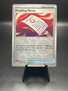 Meddling Memo 181/191 SV:08 Surging Sparks Reverse Holo - Pokemon - Picture 1 of 1