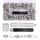 Eyelet Punch Kits, 120 Sets Metal Grommets Eyelets Kits with Hole Punch Tool Set