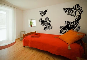 KOI JAPANESE FISH POND TRANQUIL WALL DECOR DECAL - Picture 1 of 1