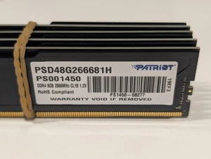 Memoria Ram 32GB 4x8GB DDR4 Patriot 2666MHz USATA vendo perchè sost. con 64GB - Foto 1 di 1