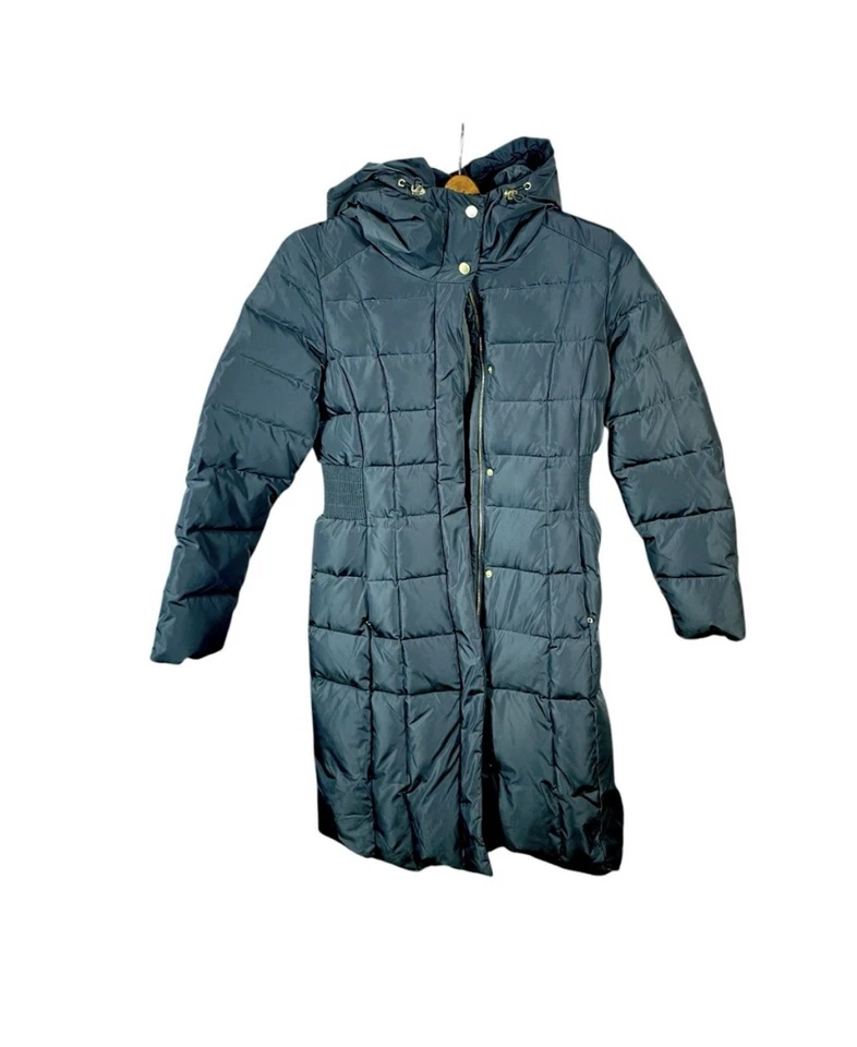 Abrigo para mujer Cole Haan Signature con capucha y cremallera talla M nuevo con etiquetas Foto 1 de 4