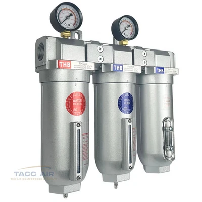 3/4" Compressed Air Inline Filter Desiccant Dryer Moisture Separator Trap System - Image 1 of 4