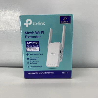TP-Link RE315 AC1200 Dual-Band Wireless Mesh Wi-Fi Range Extender - Image 1 of 4