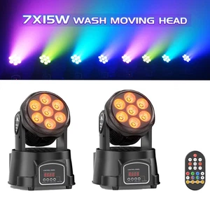 2PCS LED DMX Sound Control Moving Head Light Stage Light Remote Auto Shows Disco - Picture 1 of 18
