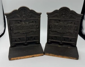 Fermalibri Bradley & Hubbard B&H antiche citazioni letterarie ghisa Shakespeare - Foto 1 di 7