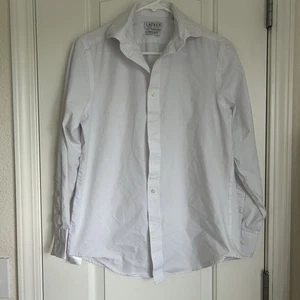 Lauren Ralph Lauren Men’s White Stretch Fabric Slim Fit Button Down Shirt - S - Picture 1 of 6