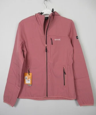 Chaqueta con capucha Regatta Ossek Softshell cremallera completa rosa polvorienta talla 10-14 para mujer Foto 1 de 4