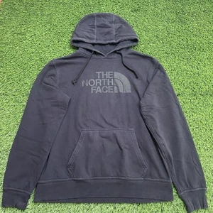 The North Face Big Logo Half Dome Hood Drawstring Men’s Black Hoodie Size Medium - Picture 1 of 12