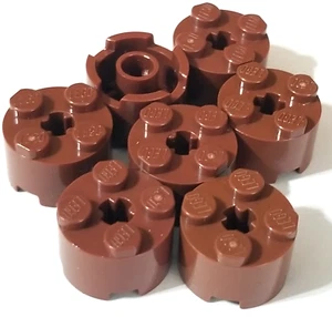 Lego 7x rotbrauner 2x2 runder Stein mit Achsloch Teil 3941 / 6143 - Bild 1 von 1