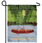 12x18 Welcome Lakefront Camping Canoe Boat Garden Flag Arm Polyester