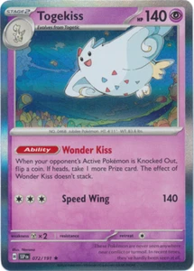 Juego de cartas coleccionables Pokémon Togekiss 072/191 Surging Sparks Holo raro - Imagen 1 de 1