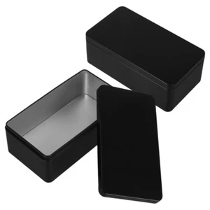 2 Pcs Blechschachtel Tee Box Aufbewahrungsdosen Aus Metall Bargeldorganisator - Bild 1 von 12