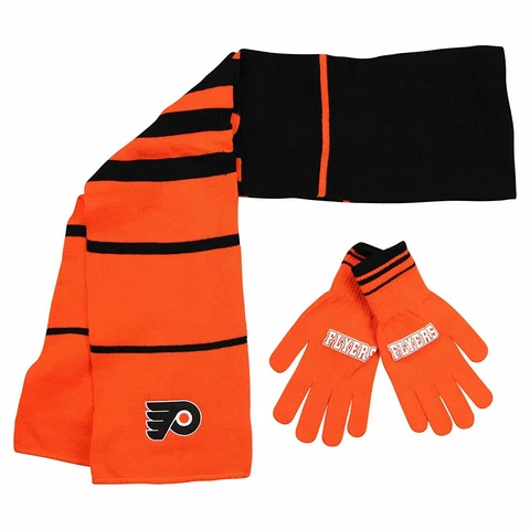 PHILADELPHIA FLYERS Scarf with Matching Gloves Gift Set NHL Licensed NWT Cover