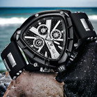 Lige Triangle Quartz Men's Fashion Watch Chronograph Luminous Waterproof Diver