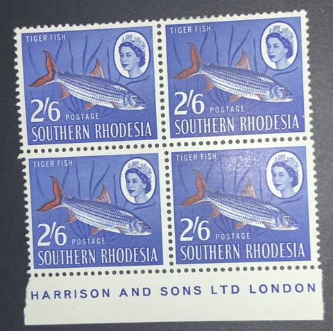 Southern Rhodesia Elizabeth II 1964 2/6 x 4 Definitive SG102 Mint C/V £16 2023 Cover