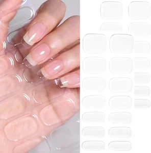 28 Stück halbgehärtete Gel Nagelfolien, weiche selbstklebende Gel Nagelsticker (Kristall... - Bild 1 von 1