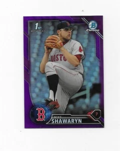 2016 Bowman Chrome Draft Purple Refractors #BDC95 Mike Shawaryn /250 RED SOX - Picture 1 of 2