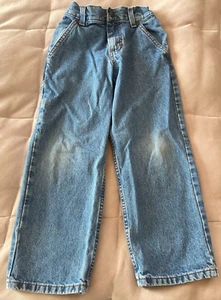 Wrangler Legendary Gold Boys Blue Cargo Jeans Size 6 Regular - Picture 1 of 6