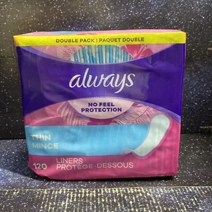 Always Thin Mince No Feel Protection 120 Liners - Free Shipping - Picture 1 of 3
