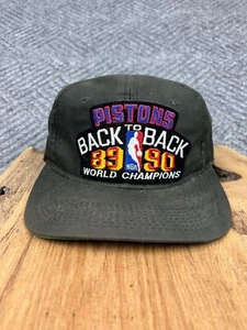 Cappello Berretto Vintage Detroit Pistons Adulto Snapback Back to Back 89-90 Champions Uomo - Foto 1 di 10