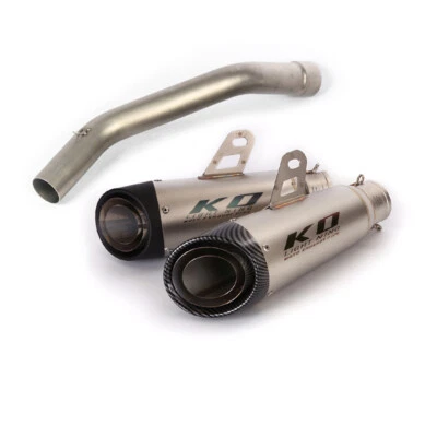 Juego de escape deslizable tubo medio silenciador 51 mm para Kawasaki Ninja ZX10R 2008-2020 Foto 1 de 4