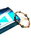 Avon New Old Stock Bejeweled Stackable Bangle Bracelet Teal